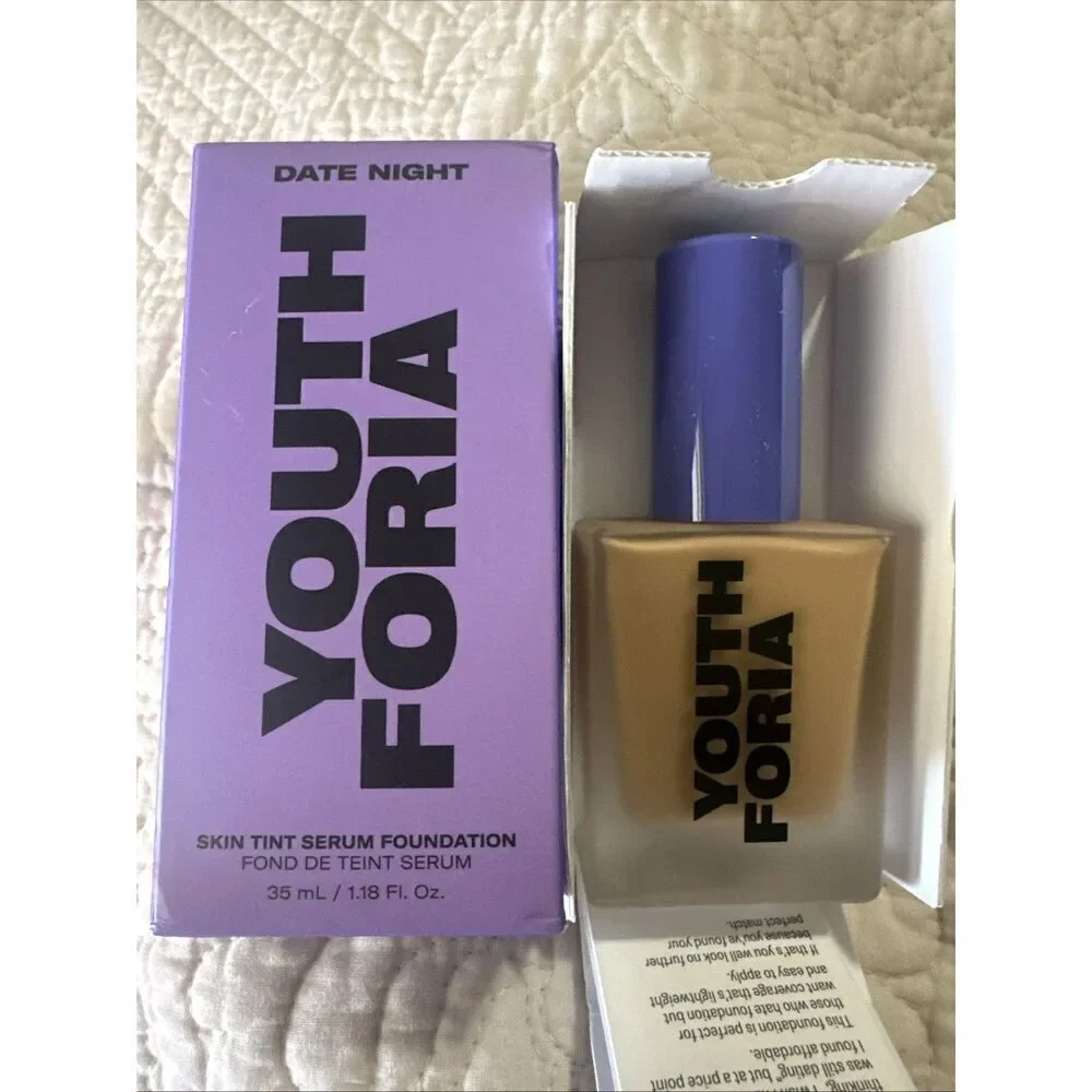 Youthforia Date Night Skin Tint Serum Foundation, Light-Medium Coverage 360